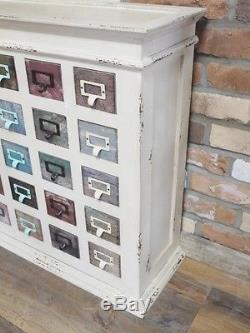 20 Coloured Drawers Cabinet Shabby Chic Wooden Storage Compartments Chest Unit