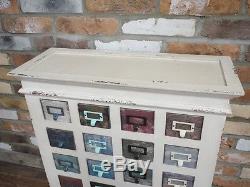 20 Coloured Drawers Cabinet Shabby Chic Wooden Storage Compartments Chest Unit