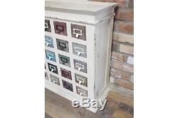 20 Coloured Drawers Cabinet Shabby Chic Wooden Storage Compartments Chest Unit