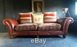 2110. Superb Tetrad Eastwood Grande 3 Seater Sofa Vintage Chesterfield Courier av