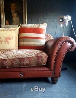 2110. Superb Tetrad Eastwood Grande 3 Seater Sofa Vintage Chesterfield Courier av