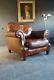 2111. Chesterfield Vintage Club Leather Tan Armchair Courier Available