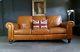 2115. Chesterfield Leather Vintage & Distressed 3 Seater Sofa Brown Tan Courier