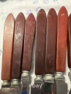 21Vintage Bakelite Handle Kitchen Utensils Great Mix Color Red Yellow Orange