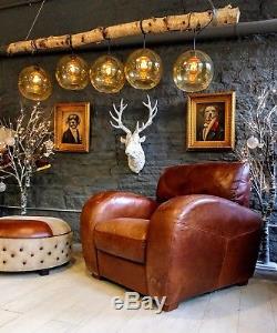 2562b chesterfield brown vintage Barker & Stonehouse leather armchair pair AV
