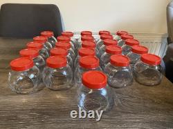 26x Vintage Pasabahce Tilt Glass Sweet/Craft Storage Jars