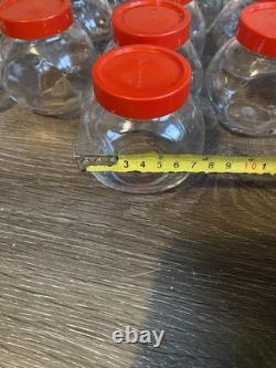 26x Vintage Pasabahce Tilt Glass Sweet/Craft Storage Jars