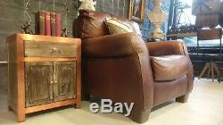 2952 chesterfield vintage leather one armchair Courier av Brown Matching AV