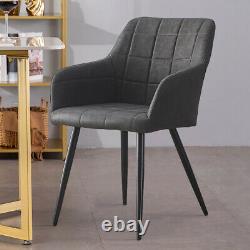 2X Armchair Dining Chairs Velvet Padded Seat Dining Room Kitchen Restaurant