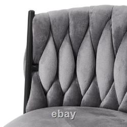 2X Luxury Tufted GREY BAR STOOLS, GAS LIFT, BREAKFAST KITCHEN BAR With BACK