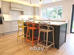 2X Scandinavian Cafe Kitchen Restaurant Pub Dining Bar Stool Chair Height 67cm