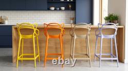 2X Scandinavian Cafe Kitchen Restaurant Pub Dining Bar Stool Chair Height 67cm