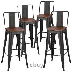 2/4Pcs Breakfast Bar Stools Seat Industrial Retro Vintage Kitchen Furniture