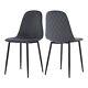2 4 6 8 Velvet Dining Chairs Retro Padded Seat Metal Legs Accent Chair Kitchen