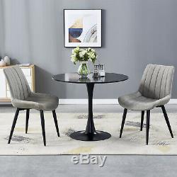 2 4 6 Diamond Slope Dining Chairs Distressed Faux Leather Metal Black Legs Room