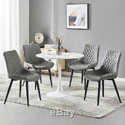 2 4 6 Retro Slope Dining Chairs, Slope Faux Leather Dining Chair
