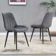 2/4 Velvet Dining Chairs Black Metal Legs Accent Dressing Chair Kitchen Bedroom