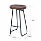 2/4x Vintage Industrial Bar Stools High Chair Kitchen Counter Wooden Seat Kr