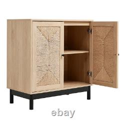 2-Door Storage Cabinet Buffet Cabinet with 2 Shelves Sideboard Kitchen Hallway