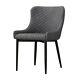 2 Faux Leather/pu Dining Chairs Grey Brown Office Chairs Padded Seat Kitchen