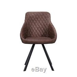 2× Luxury Kitchen Dining Chairs PU Faux Leather / Velvet Seat Home Restaurant
