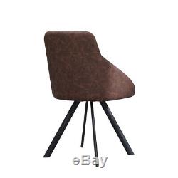 2× Luxury Kitchen Dining Chairs PU Faux Leather / Velvet Seat Home Restaurant