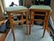 2 Vintage Retro Wooden Stools, Beech Wood Breakfast Kitchen Stools. See Photos