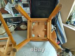 2 Vintage Retro Wooden Stools, Beech Wood Breakfast Kitchen Stools. See Photos