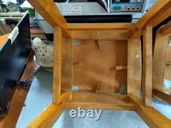 2 Vintage Retro Wooden Stools, Beech Wood Breakfast Kitchen Stools. See Photos