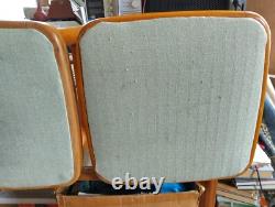 2 Vintage Retro Wooden Stools, Beech Wood Breakfast Kitchen Stools. See Photos