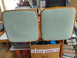 2 Vintage Retro Wooden Stools, Beech Wood Breakfast Kitchen Stools. See Photos