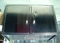 2 x Vintage Industrial'McDonalds' Stainless Steel Kitchen Wall Cabinet Units