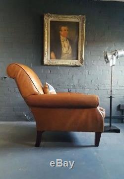 315 Laura Ashley Chesterfield Brown Vintage Club leather armchair Courier av