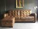 31 Chesterfield Leather Vintage & Distressed 3 Seater Sofa Tan Brown Courier Av