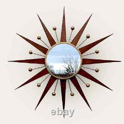 31 Starburst Atomic retro wall mirror Gold George Nelson 1970 sunburst vintage