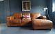 352 Chesterfield Vintage 3 Seater Leather Tan Club Brown Corner Suite Courier Av