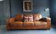 360 Chesterfield Leather Vintage & Distressed 3 Seater Sofa Tan Brown Courier Av