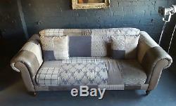 372 Chesterfield Vintage 3 seater Patchwork Suite courier av