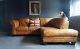 387 Chesterfield Vintage 3 Seater Leather Tan Club Brown Corner Suite Courier Av