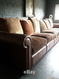38 Chesterfield Vintage Tetrad 3 Seater Club leather Corner suite courier av