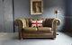 396. Chesterfield Vintage 2 Seater Leather Club Green Courier Av
