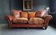 398. Large Chesterfield Vintage Tetrad 2 Seater Leather Sofa Rrp £1850
