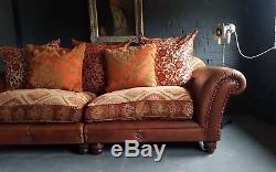 399. Large Chesterfield Vintage Tetrad 3 Seater leather Sofa rrp £2150