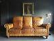 39 Chesterfield Leather Vintage & Distressed 3 Seater Sofa Tan Brown Courier Av
