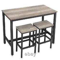 3PC Bar Table and Stools Kitchen Breakfast Dining Room Furniture LBT015B02