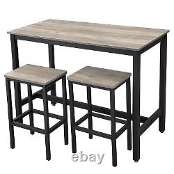 3PC Bar Table and Stools Kitchen Breakfast Dining Room Furniture LBT015B02