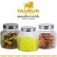 3 Pc Master Cook Glass Canister Set Metal Lid Stogare Jar Tea Coffee Containers