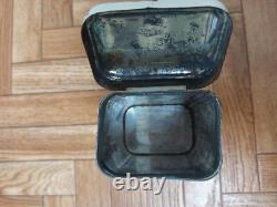 3 Vintage Retro Antique French Kitchen Nesting Enamel Cannisters Metal Art Decor