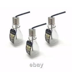 3 X 18cm Retro Light Bulb Drinking Glass Mason Jar With Straw Party Xmas Gift