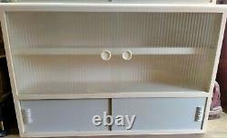3 X 1950s 60s Kitchen Wall Units Wooden Glass Mid Century Vintage